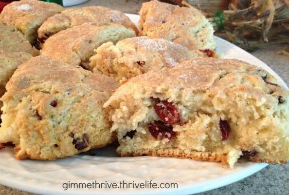 "Gimme Thrive" Cranberry Buttermilk Scones