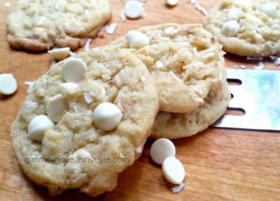 "Gimme Thrive" White Chocolate Coconut Cookies