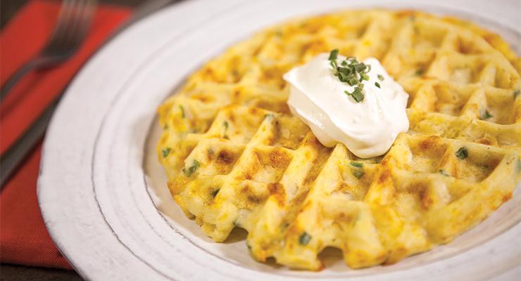 Cheesy Potato Waffles