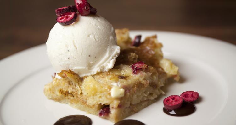 Cranberry White Chocolate Bread Pudding