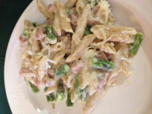 PENNE WITH HAM, ASPARAGUS AND LEMON CREAM SAUCE