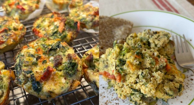 Cheesy Sausage Scrambled Eggs OR Egg Muffins