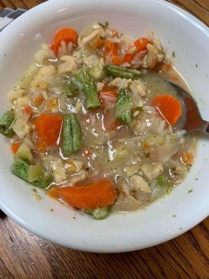 Greek Lemon Chicken Soup with Rice