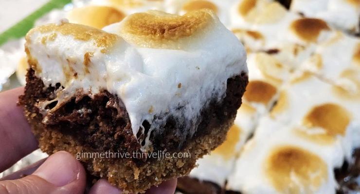 "Gimme Thrive" S'mores Brownie Bars