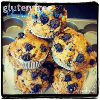 Gluten Free Blueberry Muffins, No Sugar Added